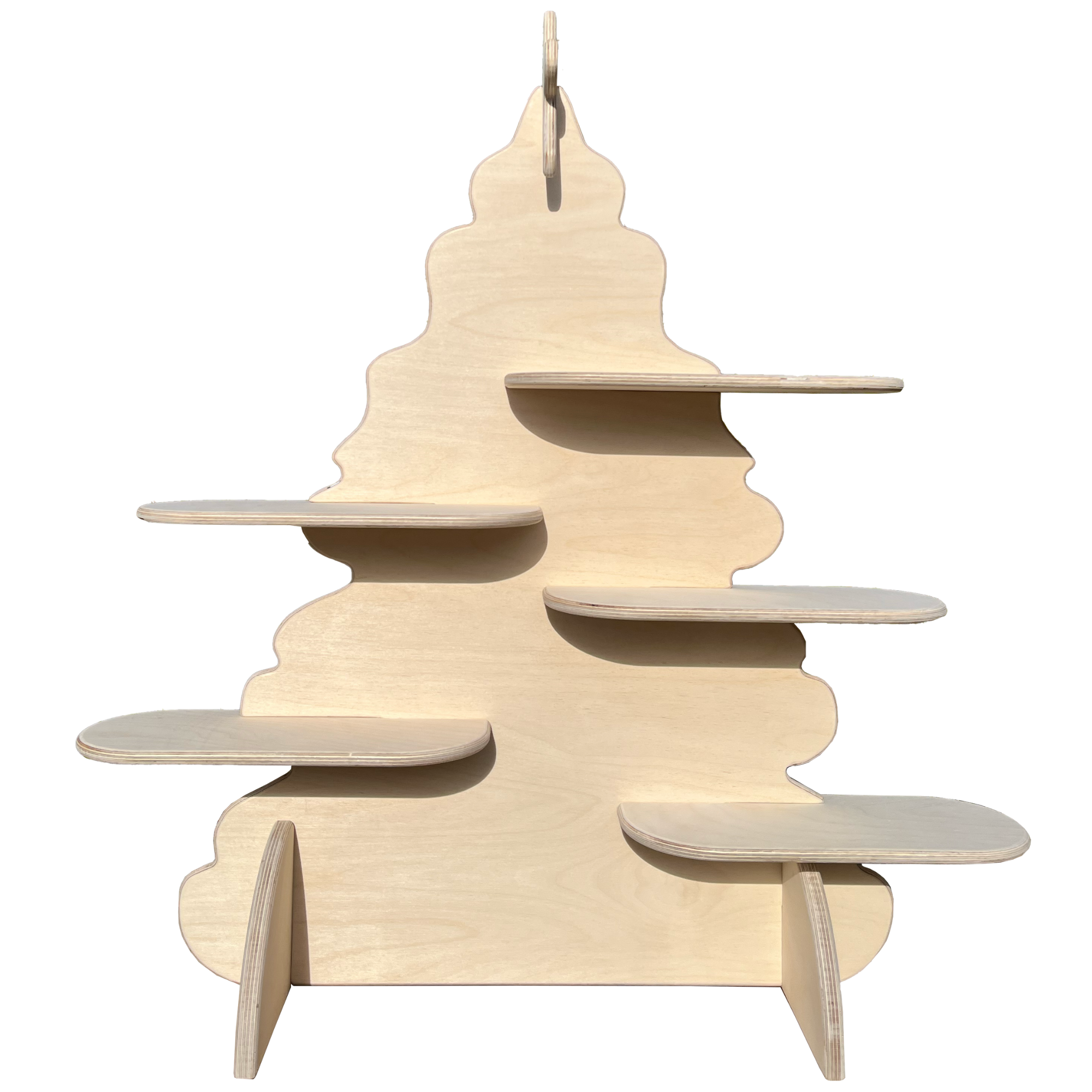 Wavy Christmas Tree Portatif Ahşap Masaüstü Ürün Teşhir Standı