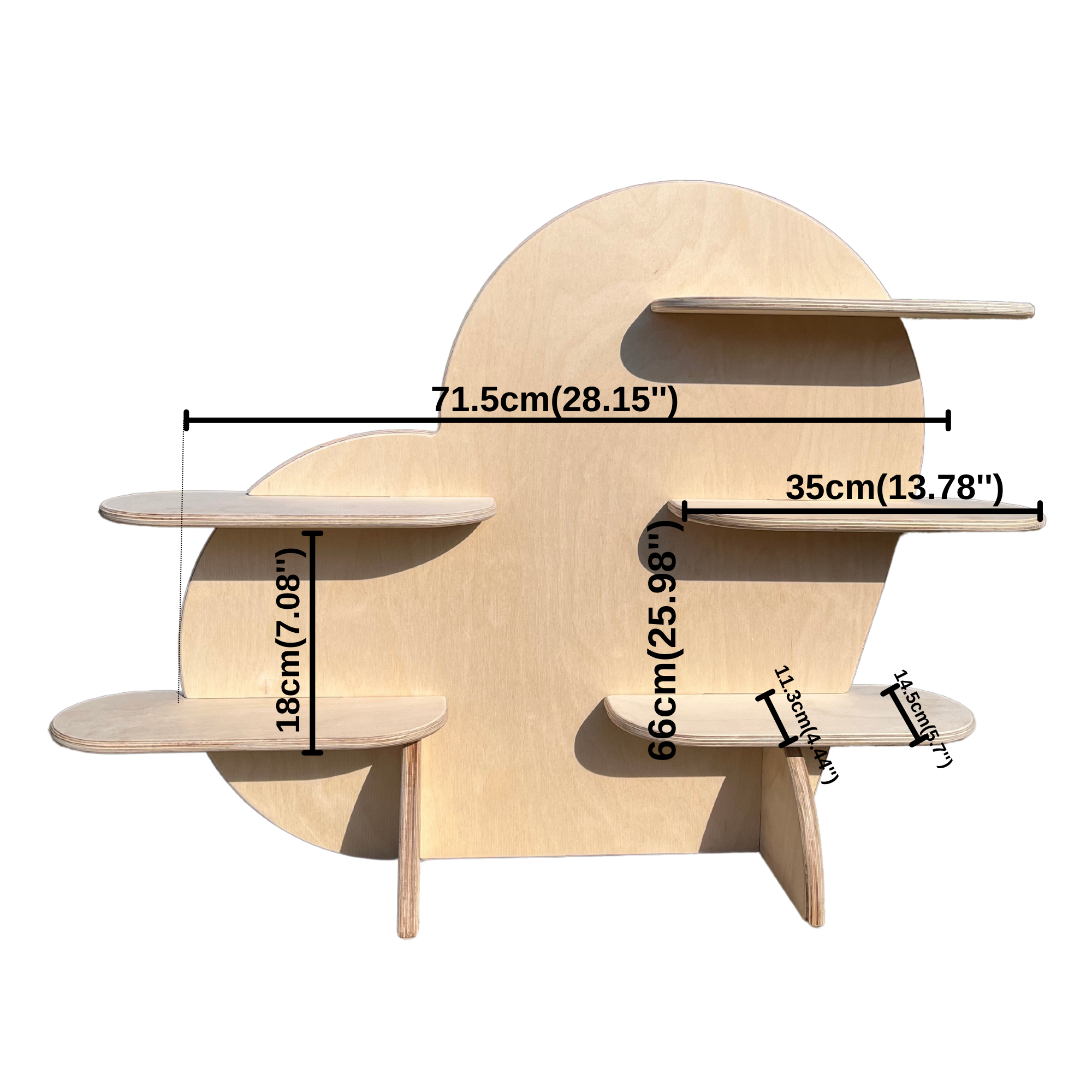Lovely Portatif Ahşap Masaüstü Ürün Teşhir Standı