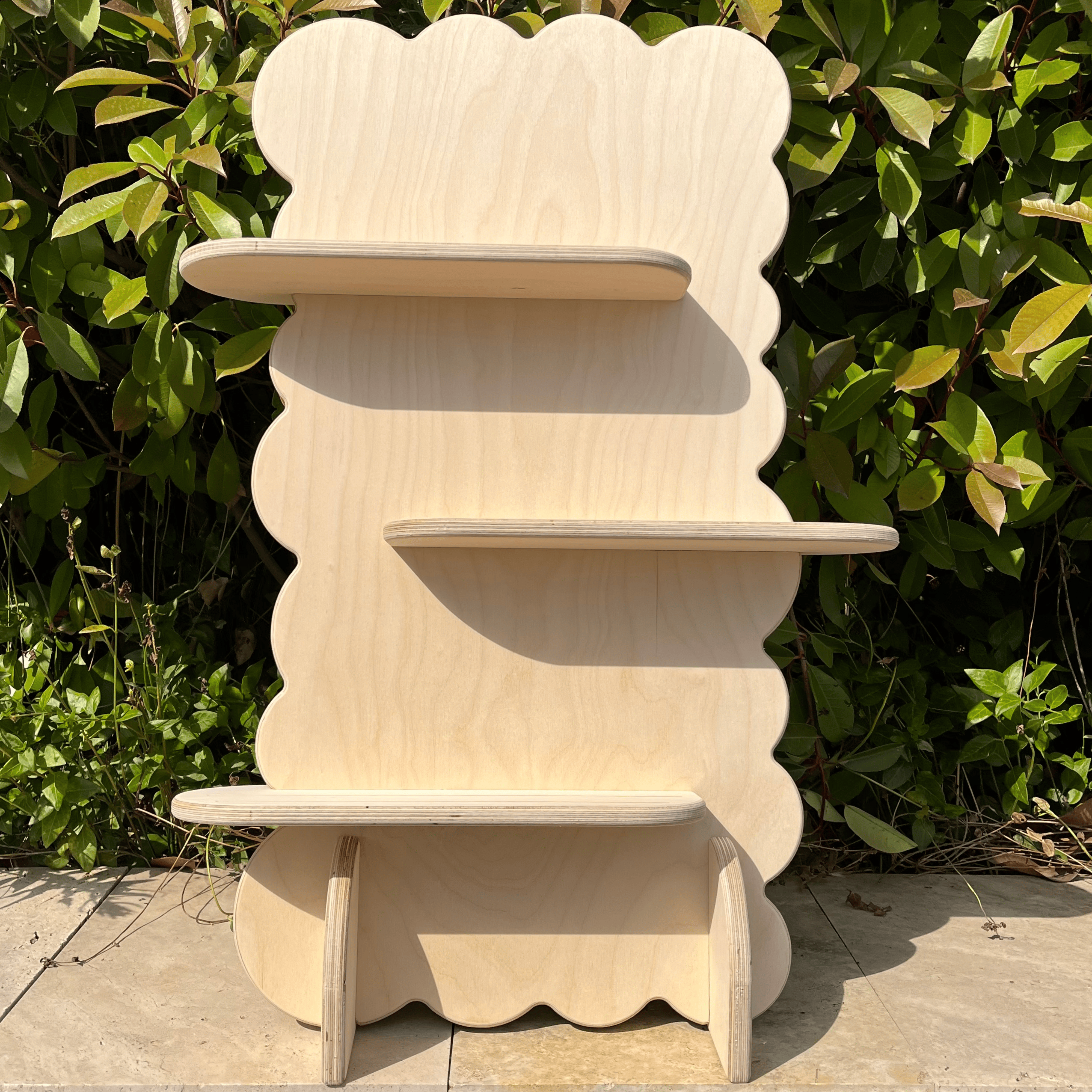 3-Tier Slottie Portatif Ahşap Masaüstü Ürün Teşhir Standı