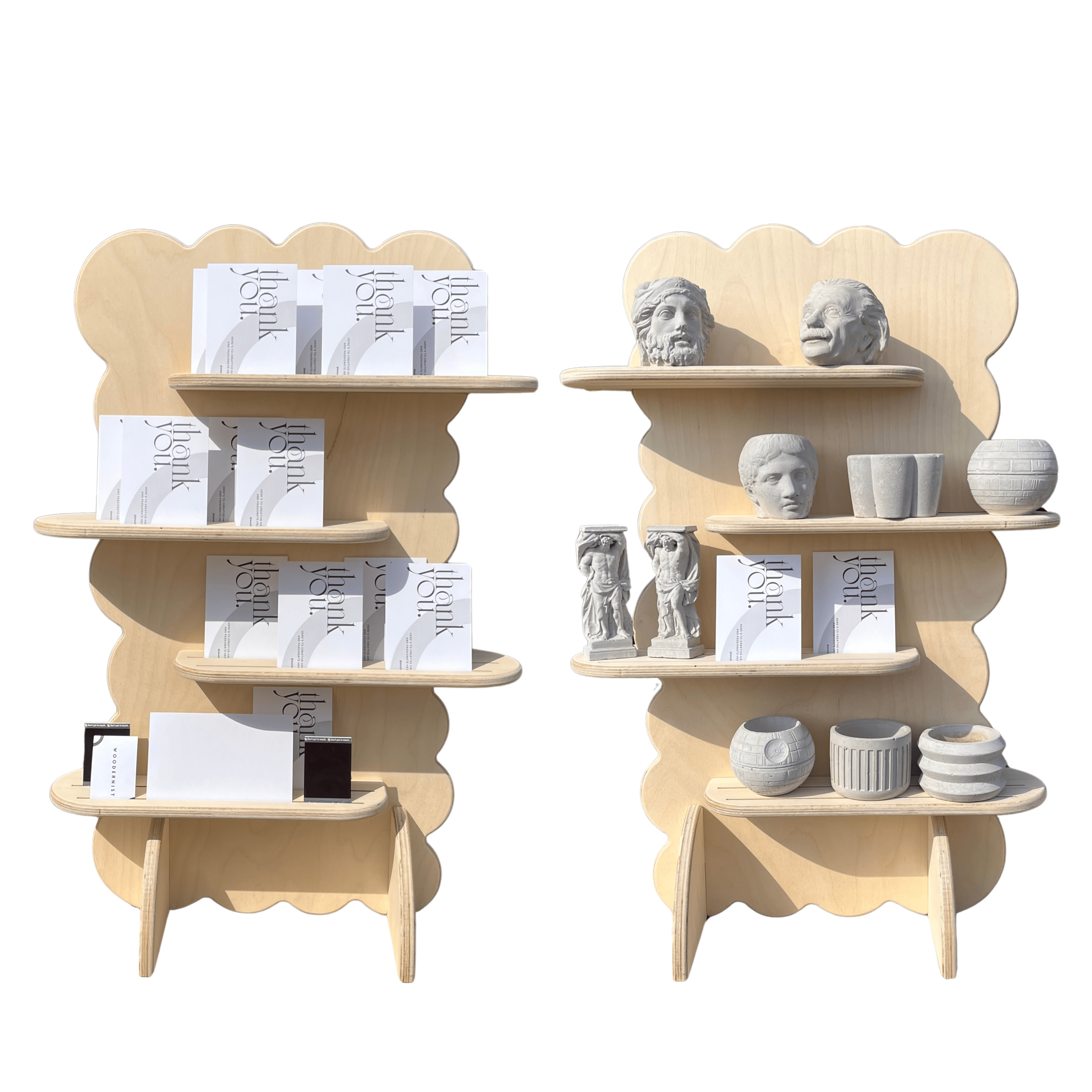 4-Tier Slottie Portatif Ahşap Masaüstü Ürün Teşhir Standı