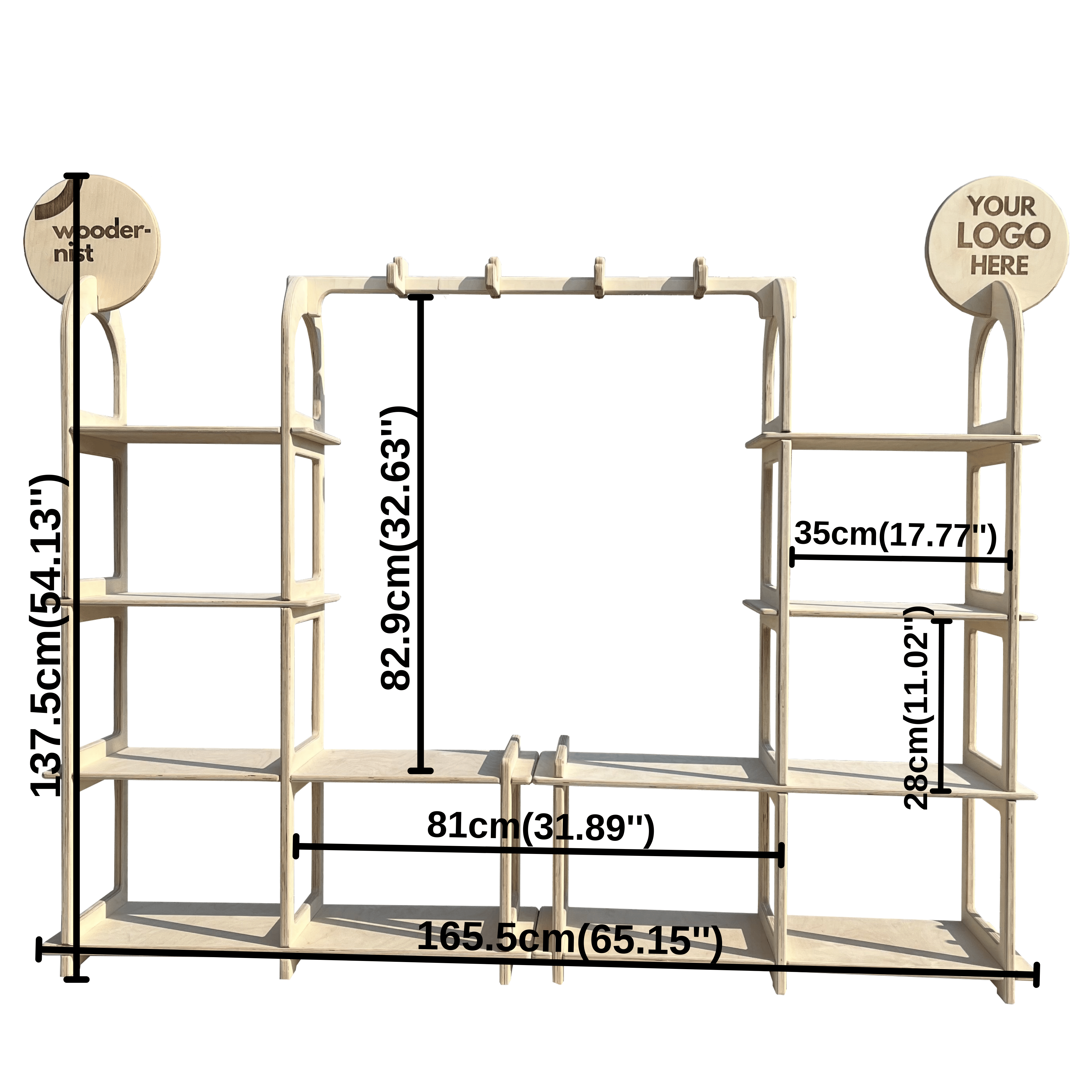 Framely Portatif Ahşap Masaüstü Ürün Teşhir Standı – Pop-Up Market Kasa & Satış Standı