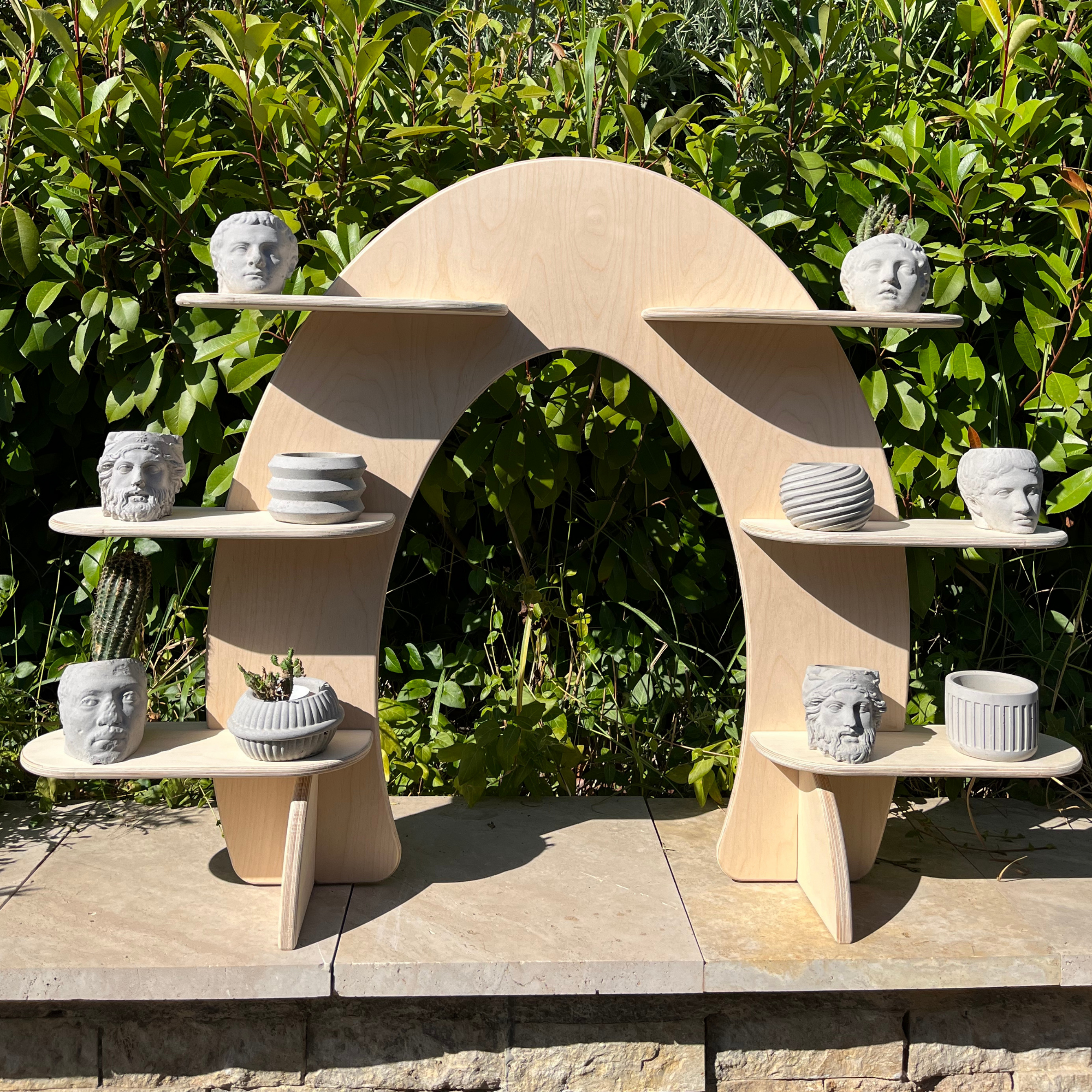 Arch Portatif Ahşap Masaüstü Ürün Teşhir Standı