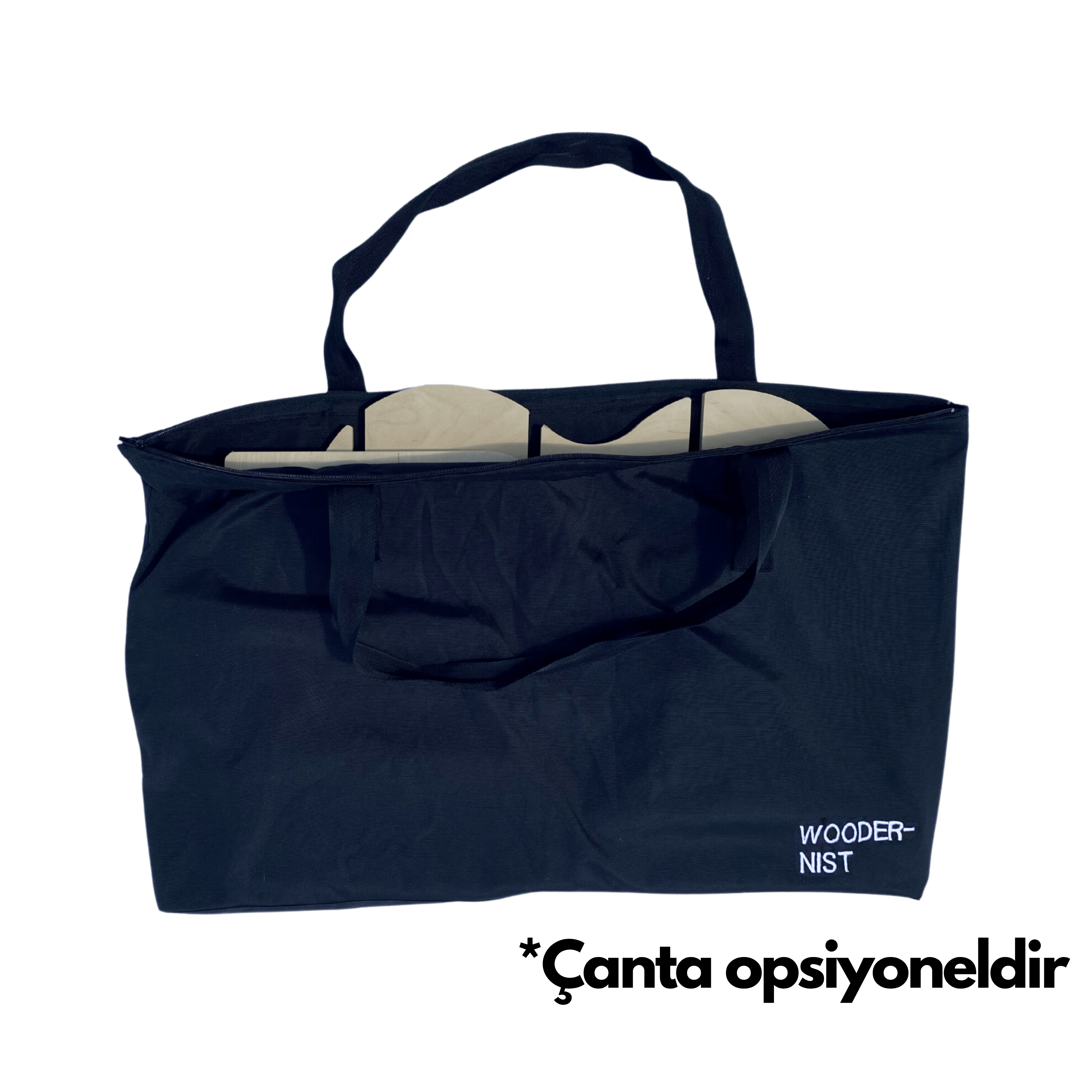 Monstera Perforated Portatif Ahşap Masaüstü Ürün Teşhir Standı