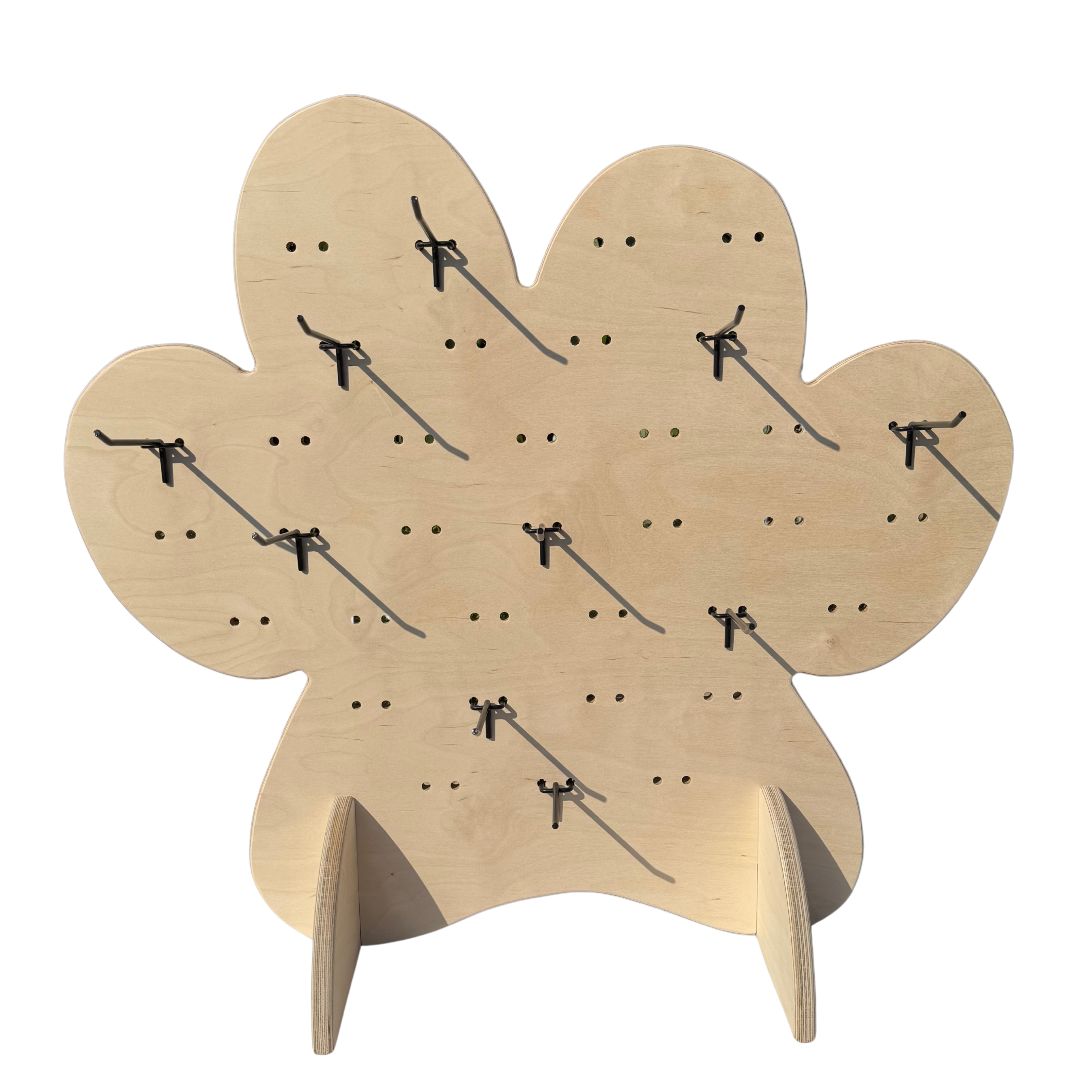 Paw Pati Pegboard Masaüstü Ürün Teşhir Standı + Metal Askılar