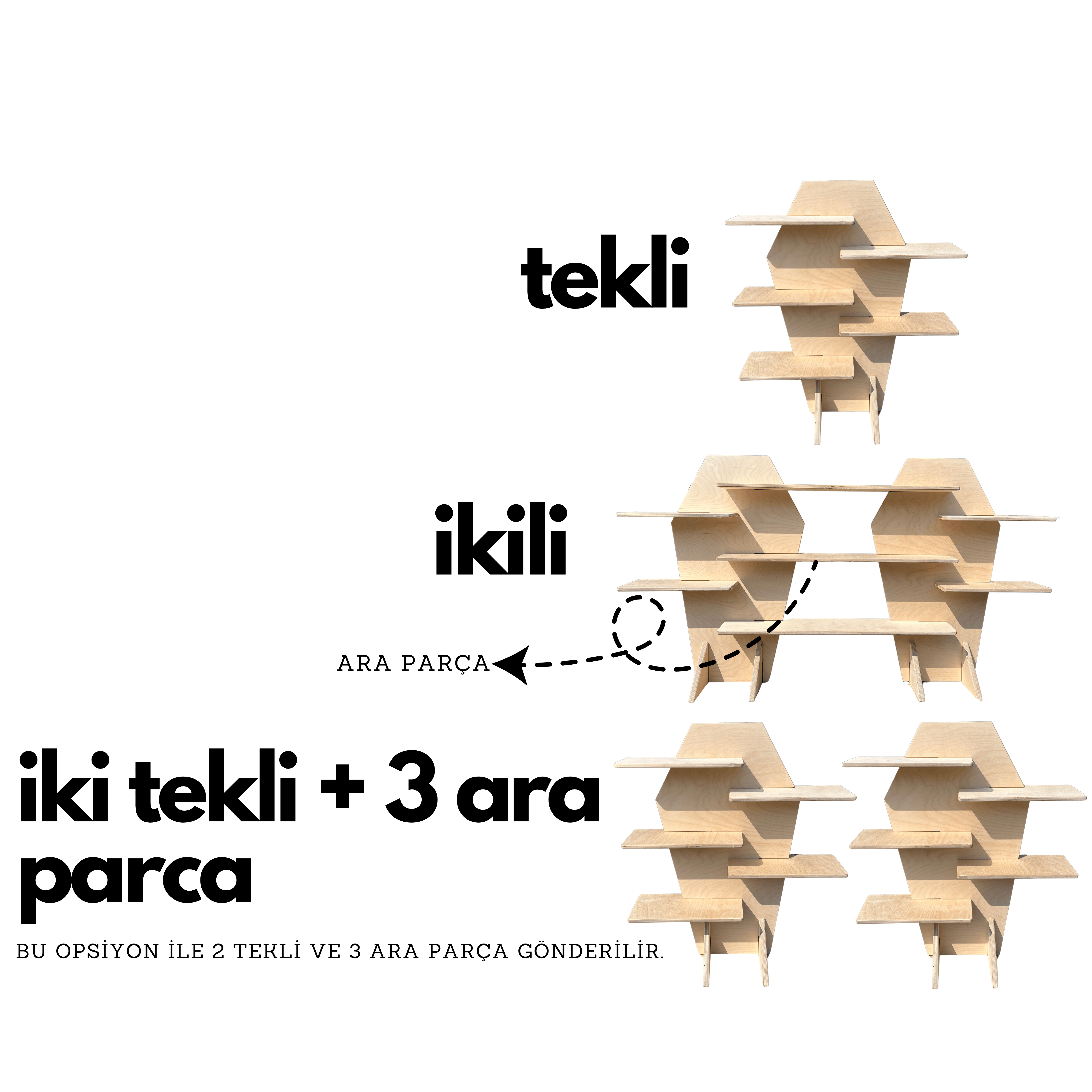 Coffin Portatif Ahşap Masaüstü Ürün Teşhir Standı