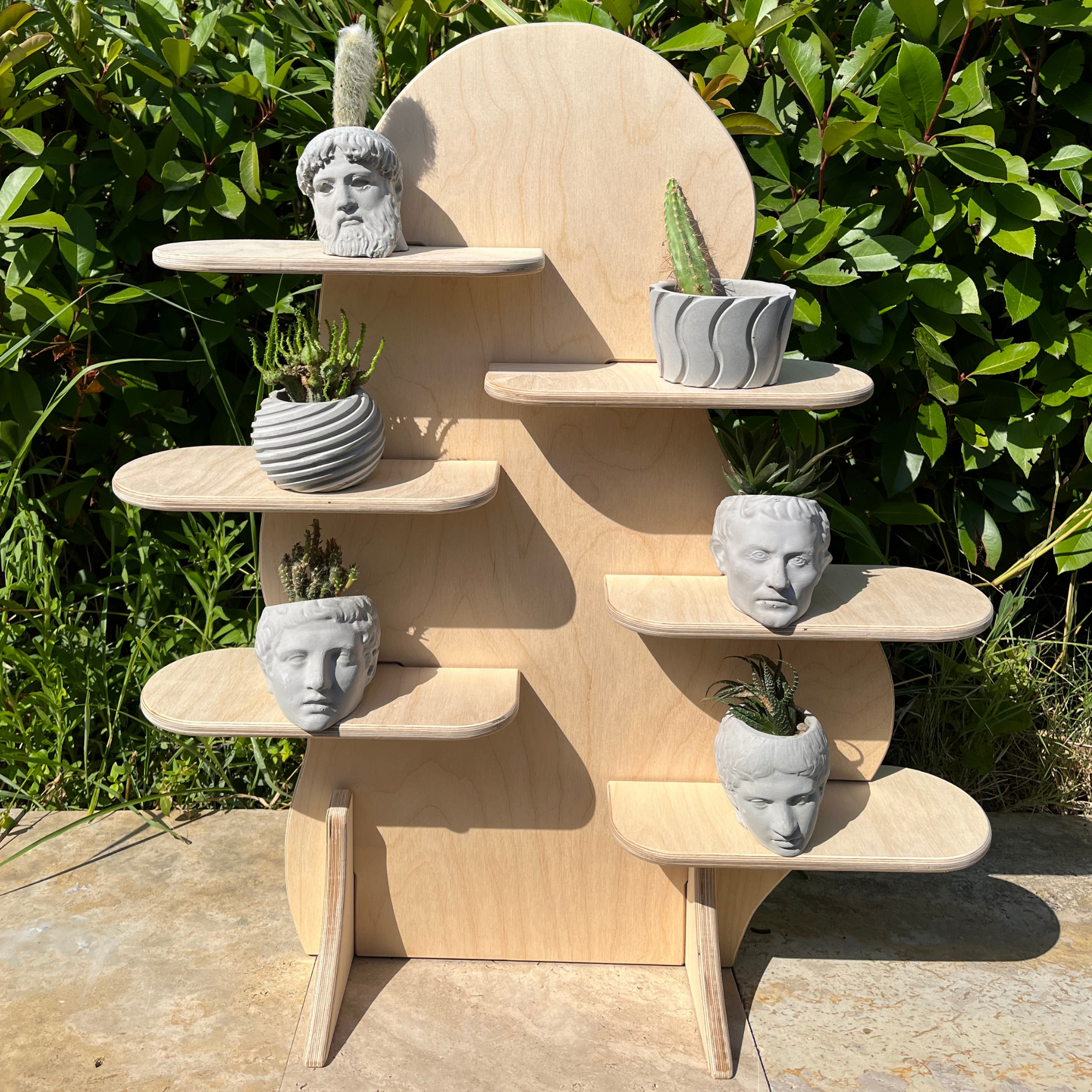 Eccentric Portatif Ahşap Masaüstü Ürün Teşhir Standı