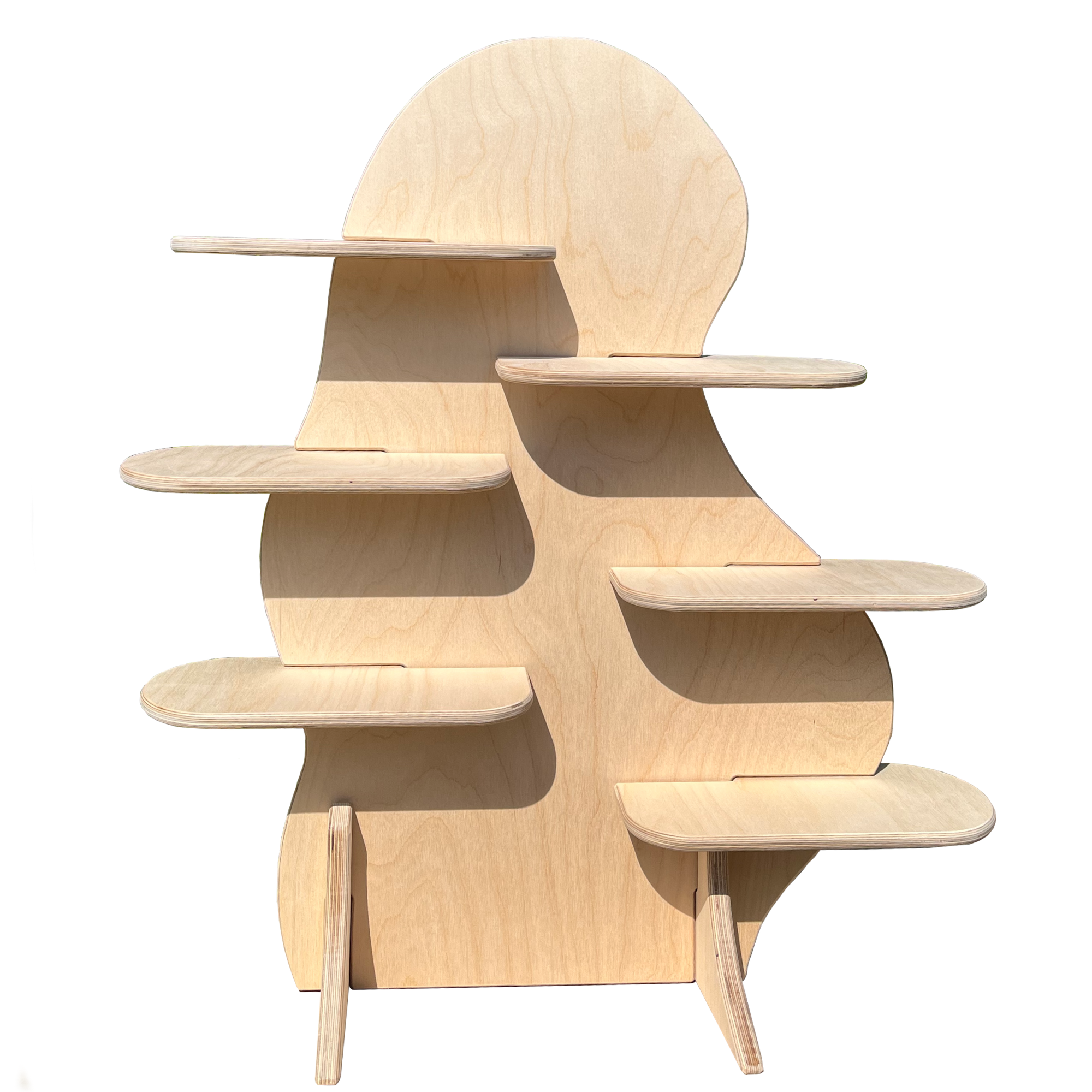 Eccentric Portatif Ahşap Masaüstü Ürün Teşhir Standı