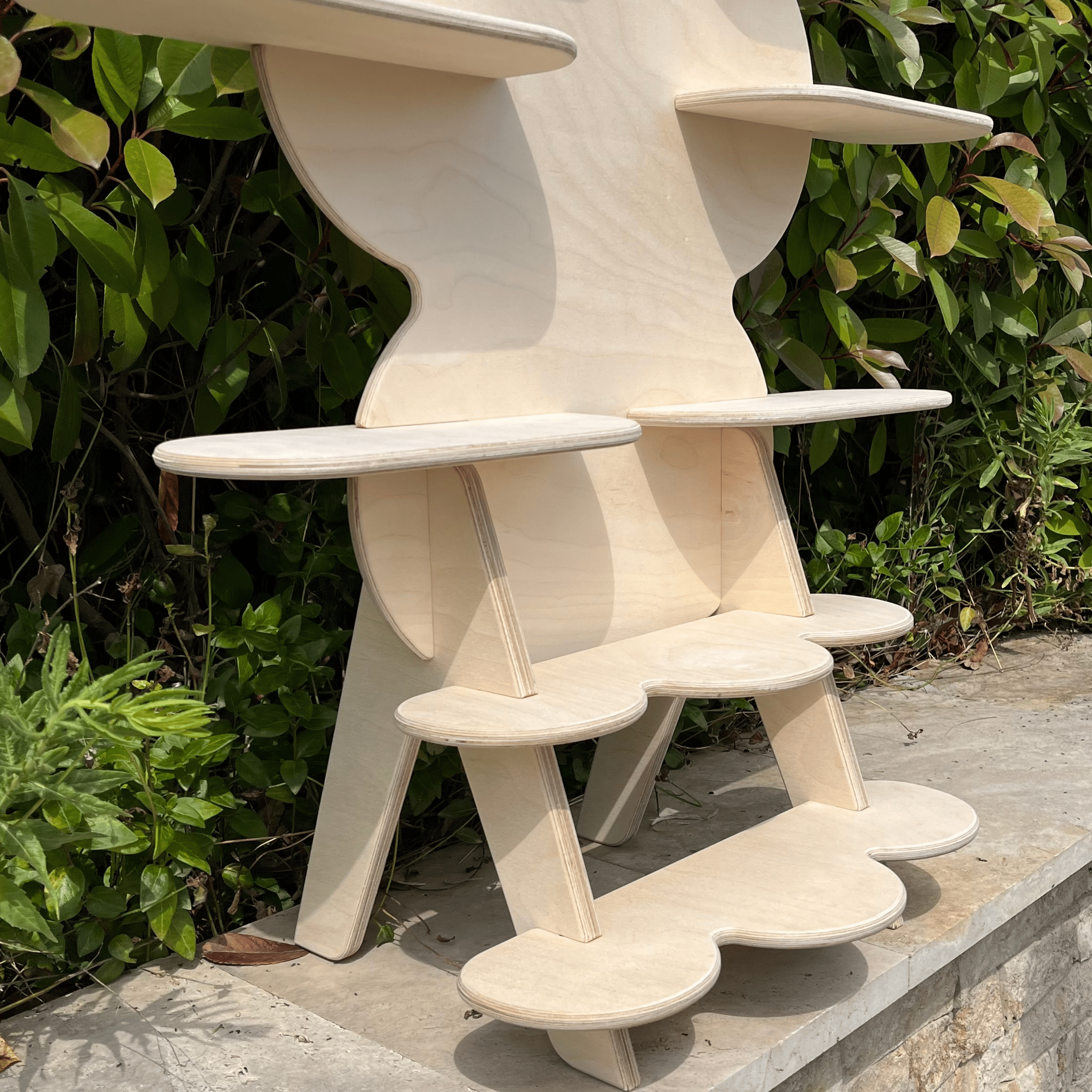 Wibbly Portatif Ahşap Masaüstü Ürün Teşhir Standı