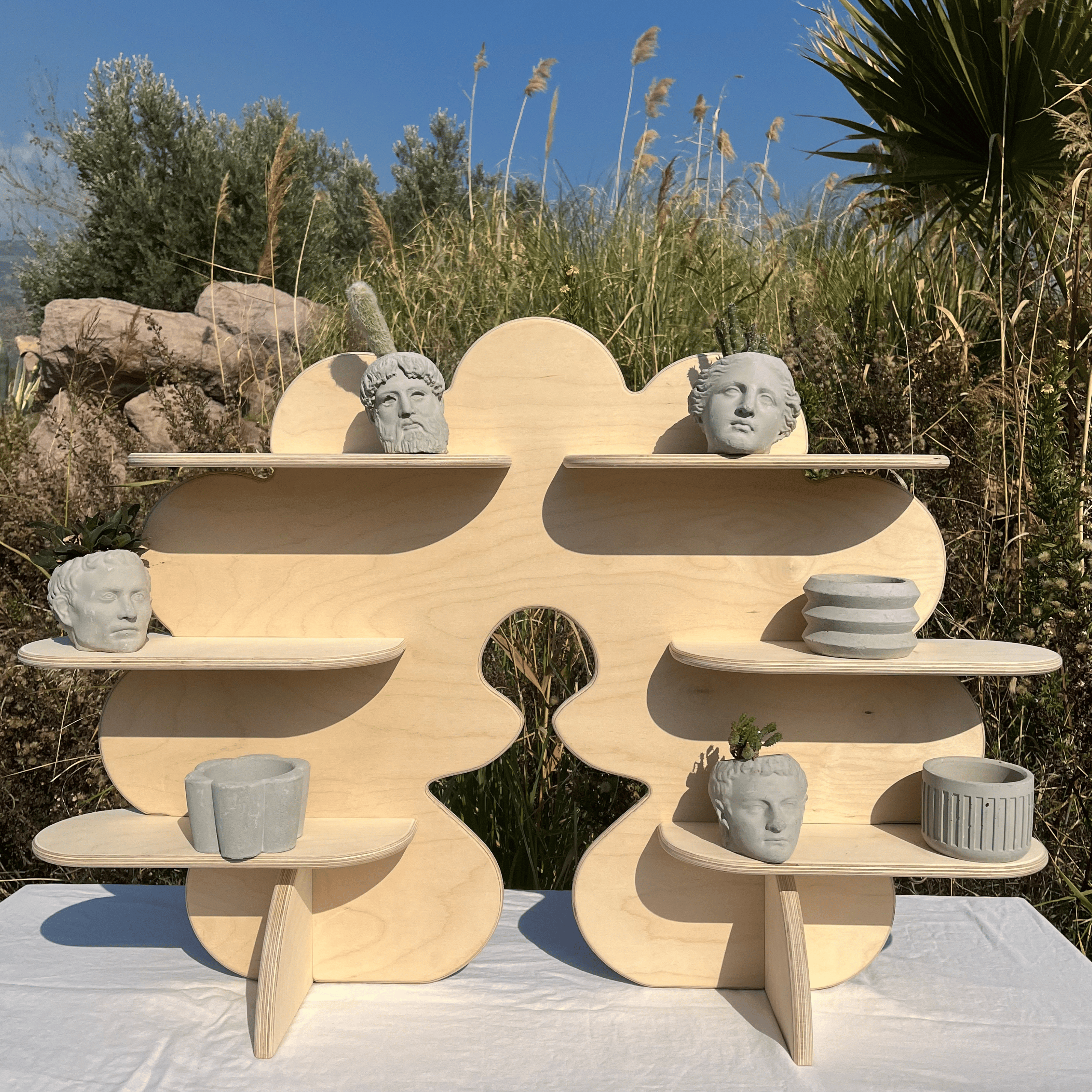 Polly Portatif Ahşap Masaüstü Ürün Teşhir Standı