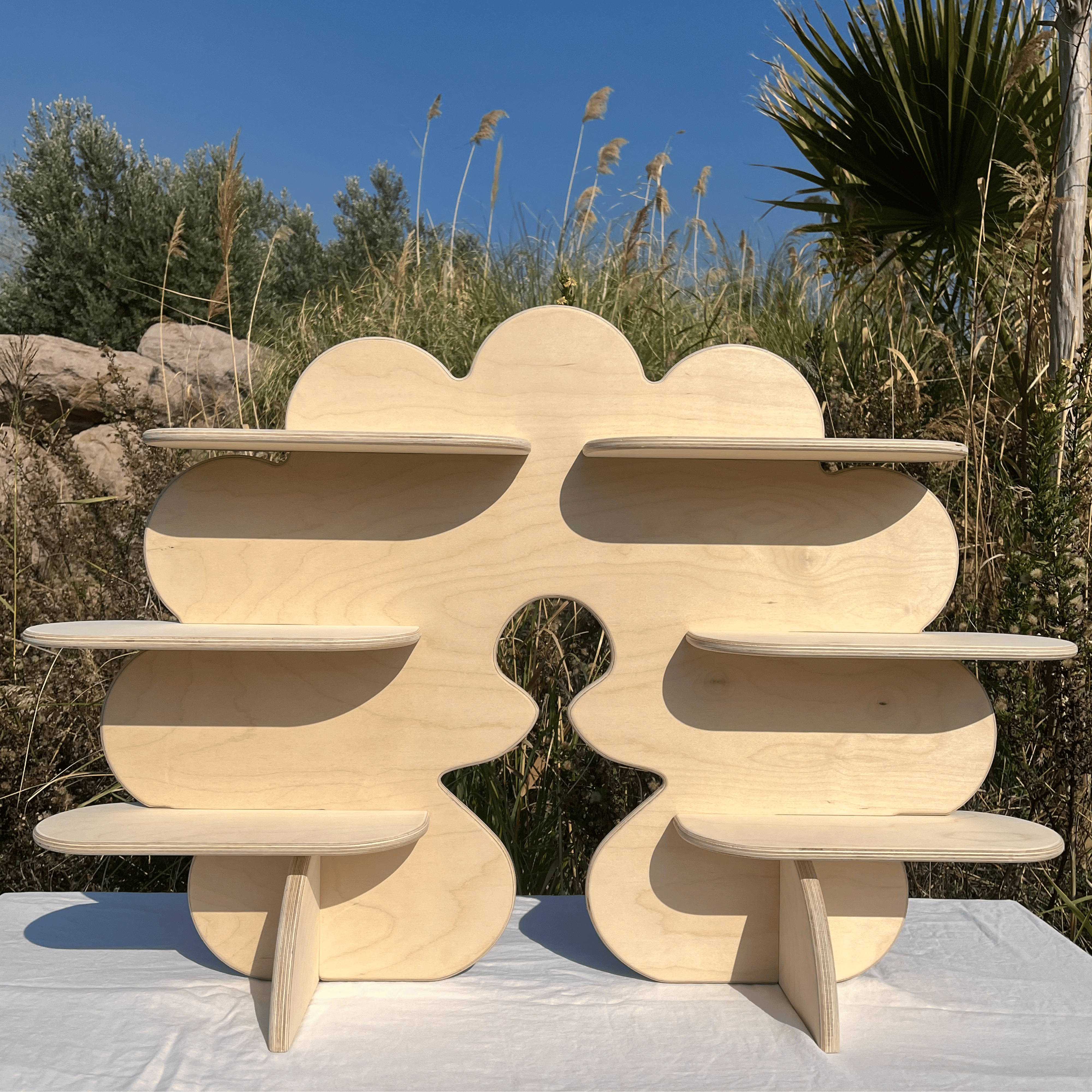 Polly Portatif Ahşap Masaüstü Ürün Teşhir Standı