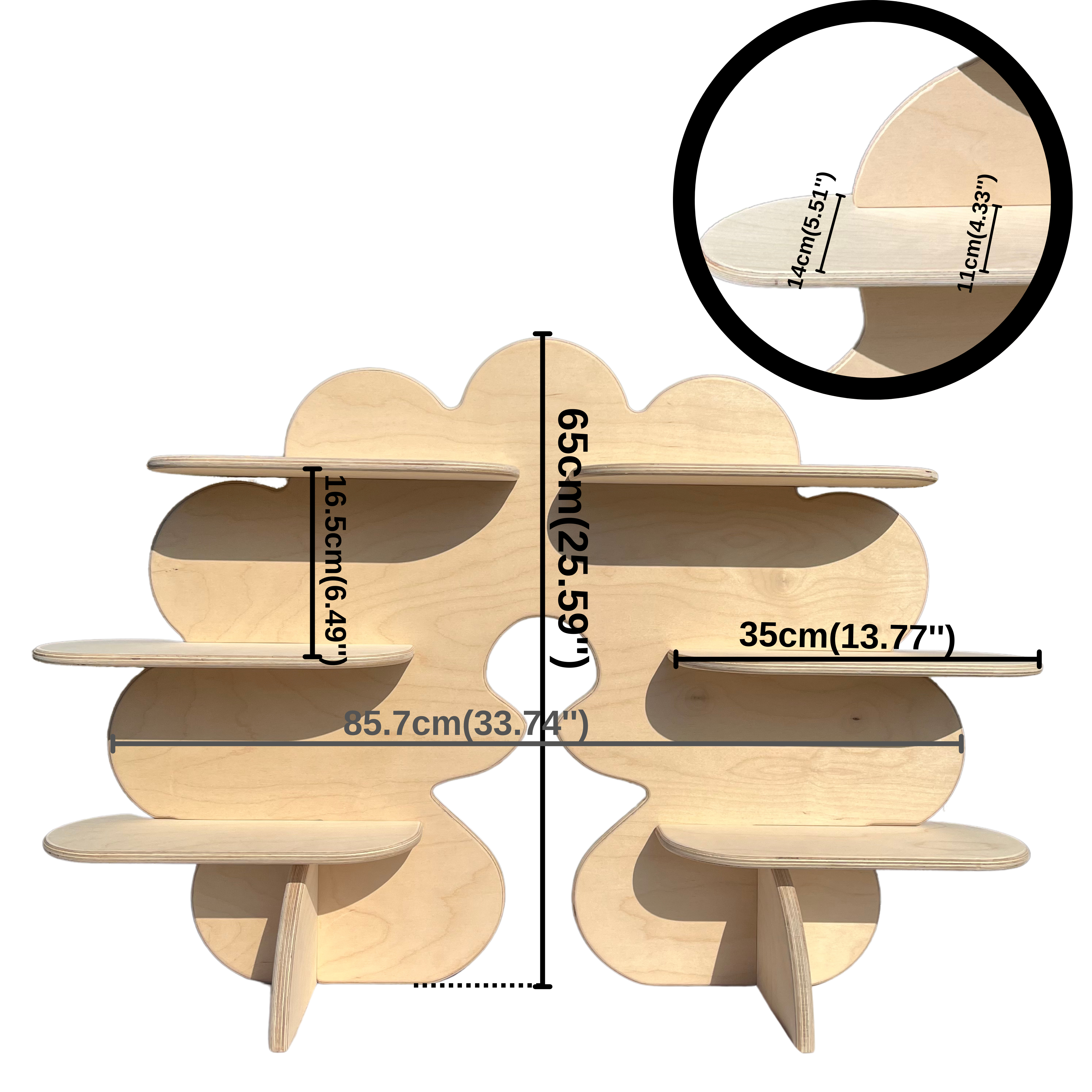 Polly Portatif Ahşap Masaüstü Ürün Teşhir Standı