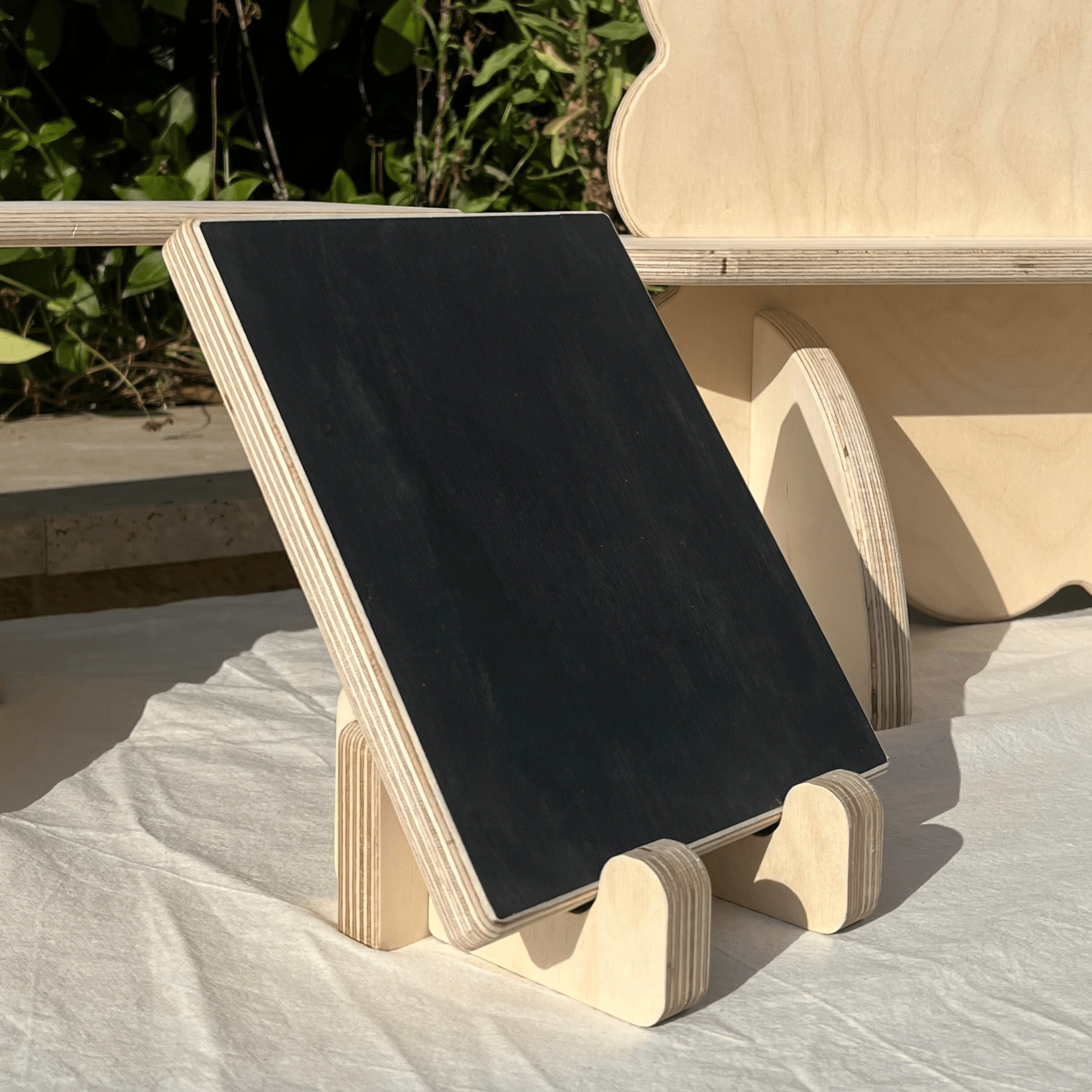 Portatif Masaüstü Kara Tahta | Küçük İşletmeler İçin Ahşap Yazı Panosu