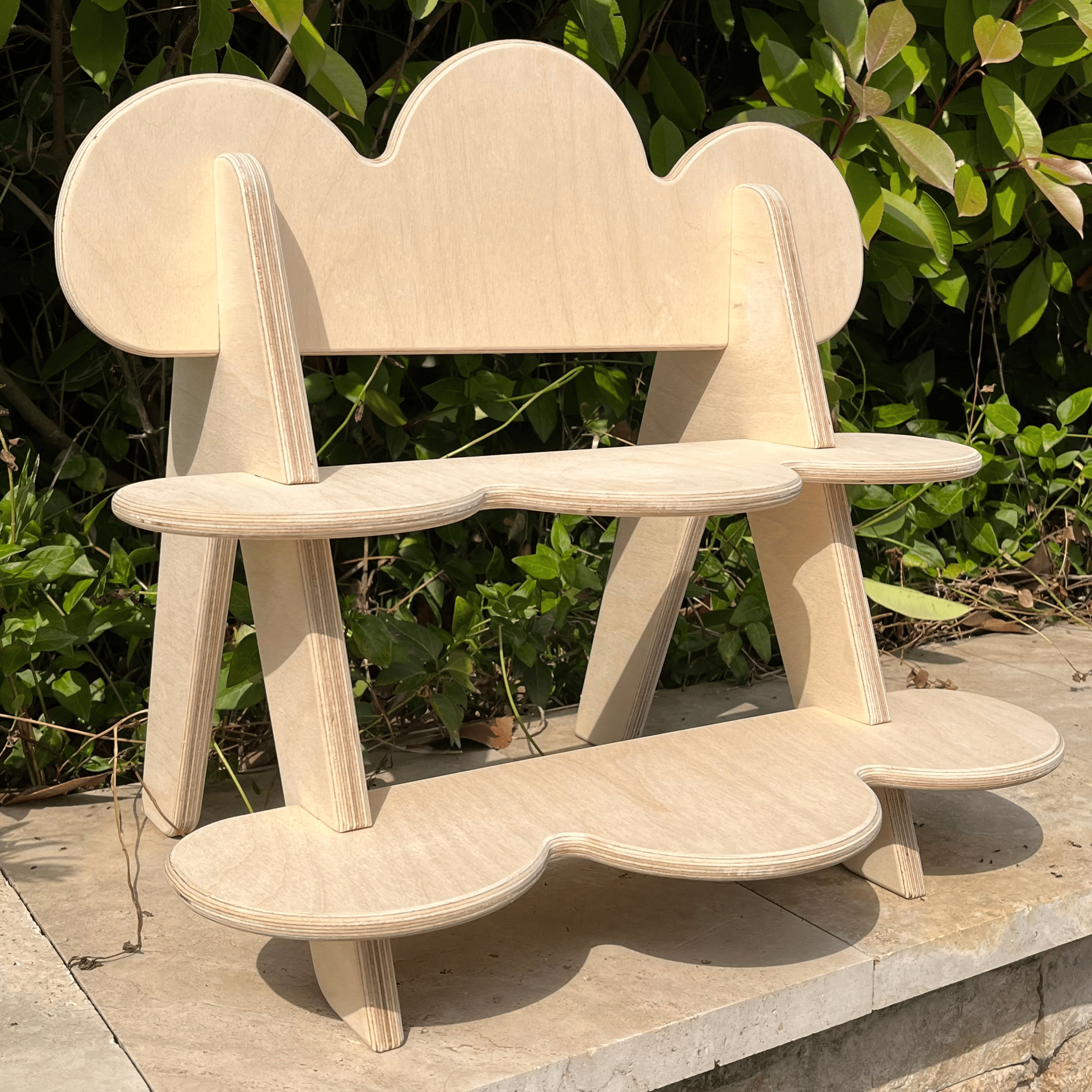 Curvia Portatif Ahşap Masaüstü Ürün Teşhir Standı