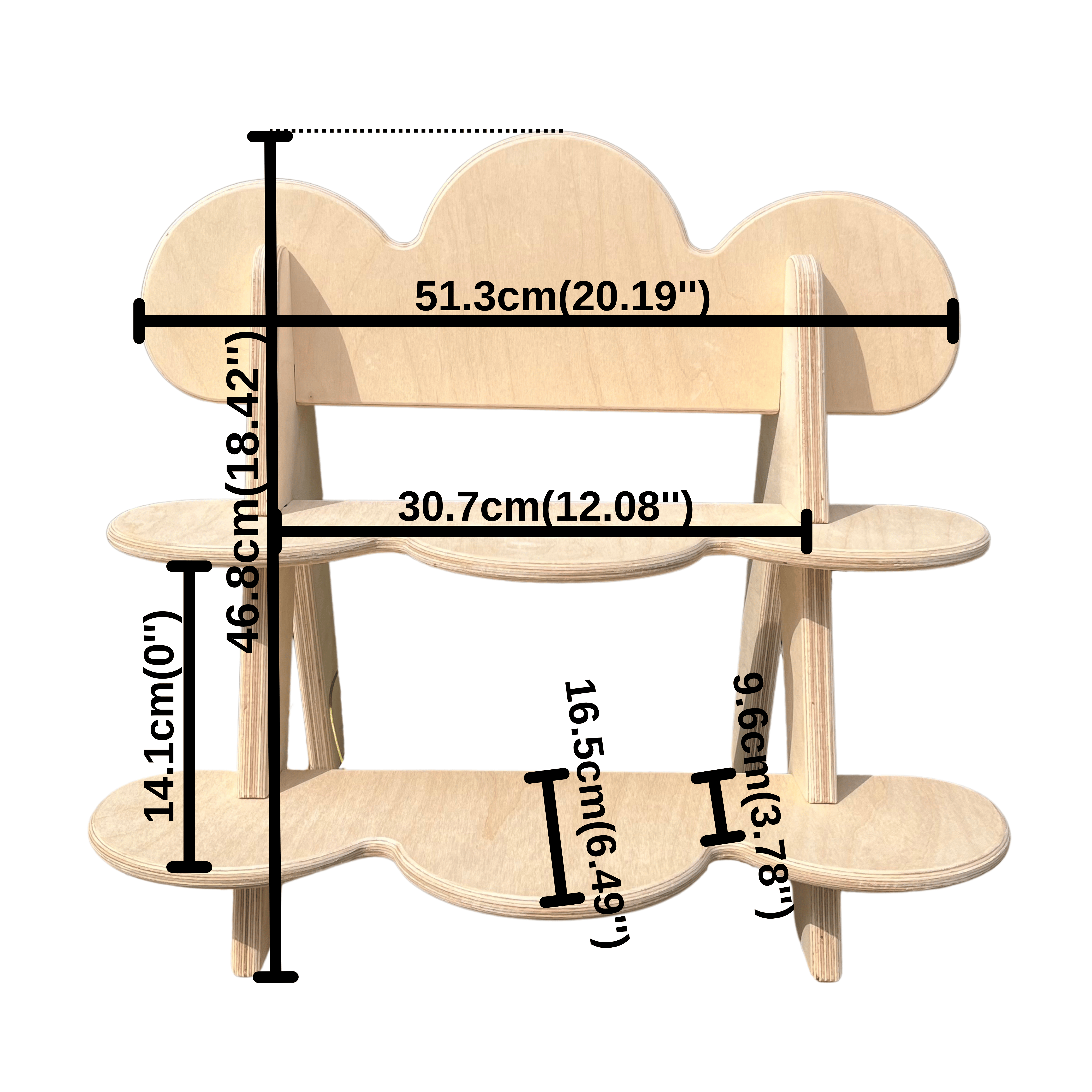 Curvia Portatif Ahşap Masaüstü Ürün Teşhir Standı
