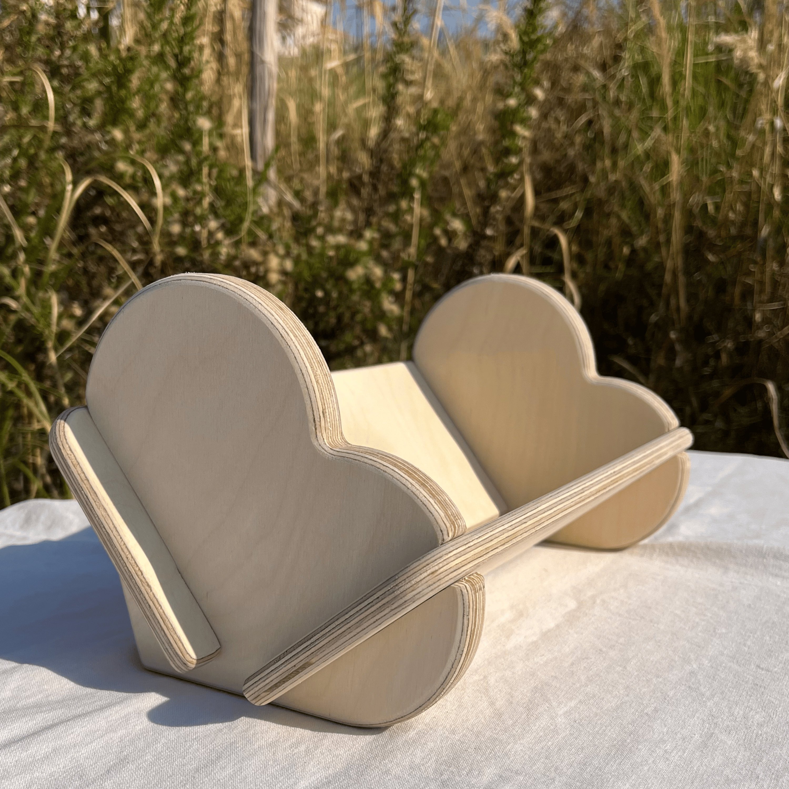 Incliney Portatif Ahşap Masaüstü Ürün Teşhir Standı