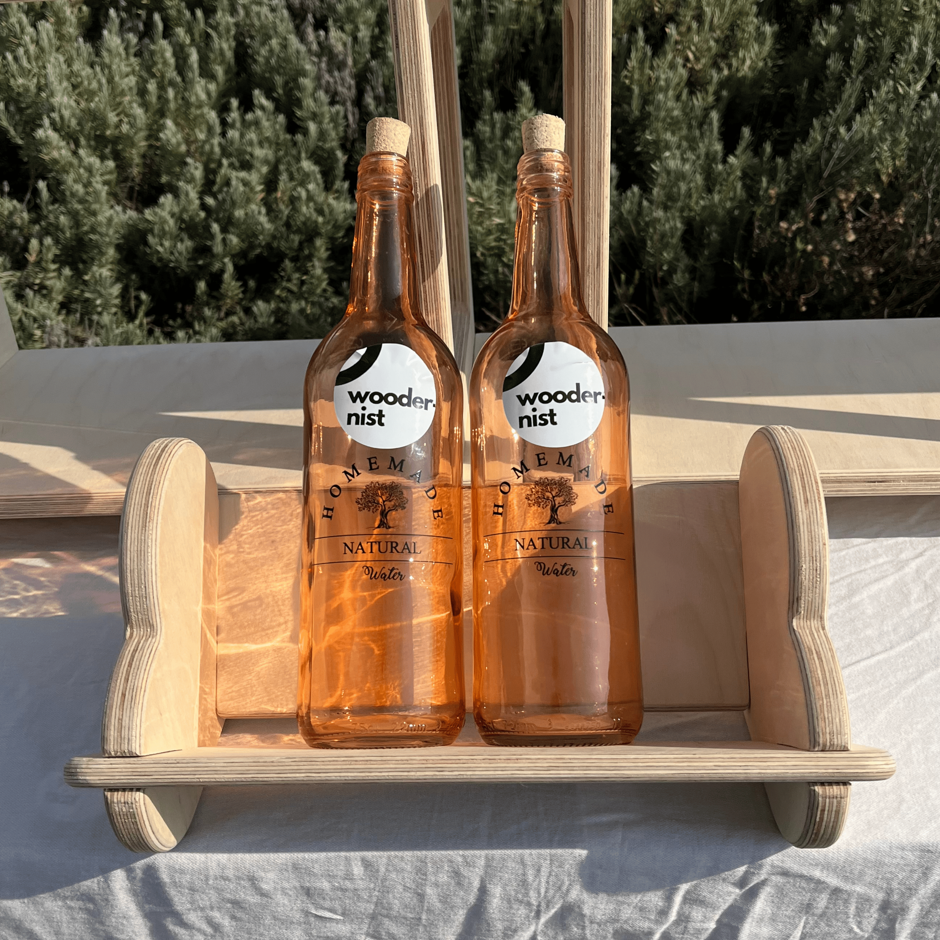 Incliney Portatif Ahşap Masaüstü Ürün Teşhir Standı