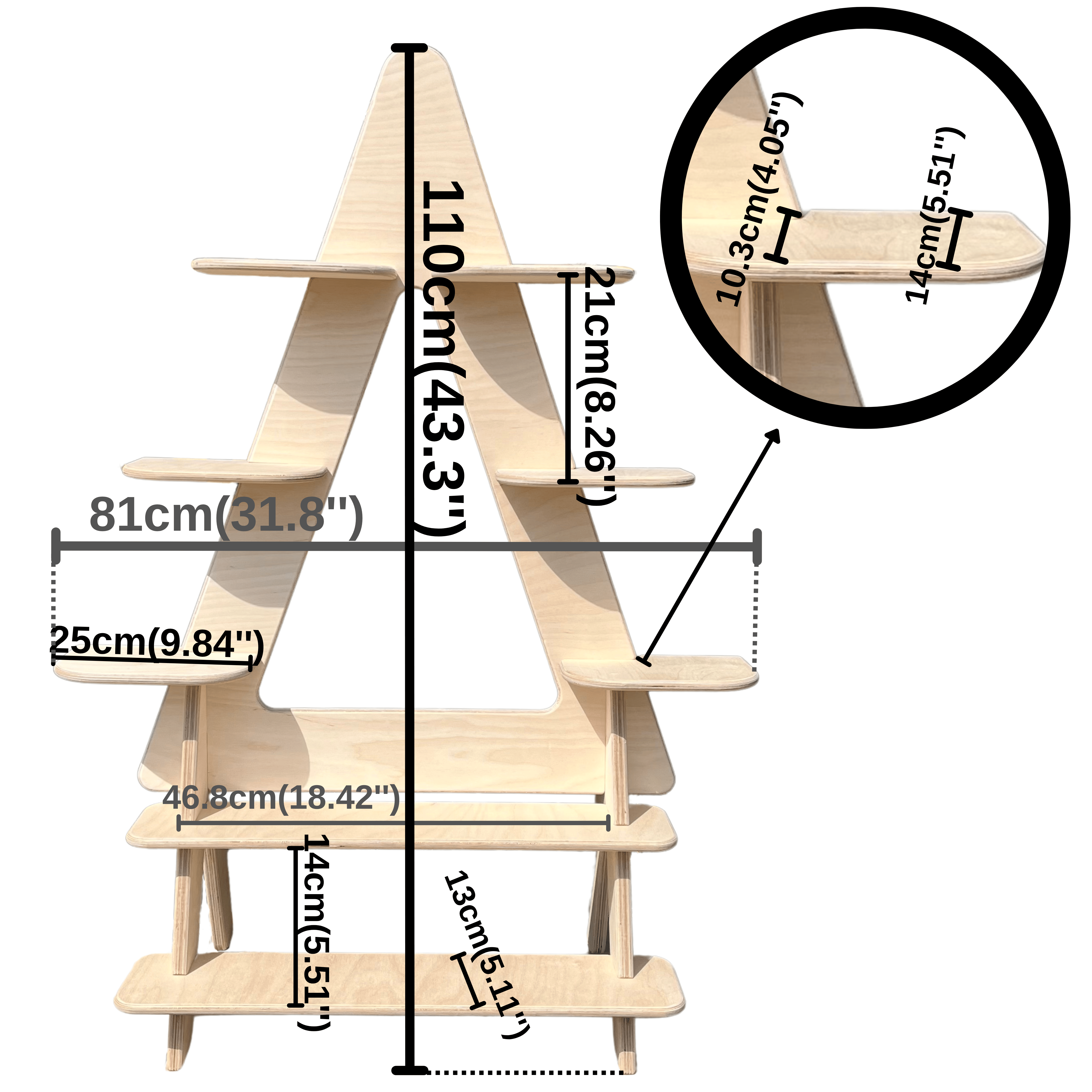 Roofle Portatif Ahşap Masaüstü Ürün Teşhir Standı