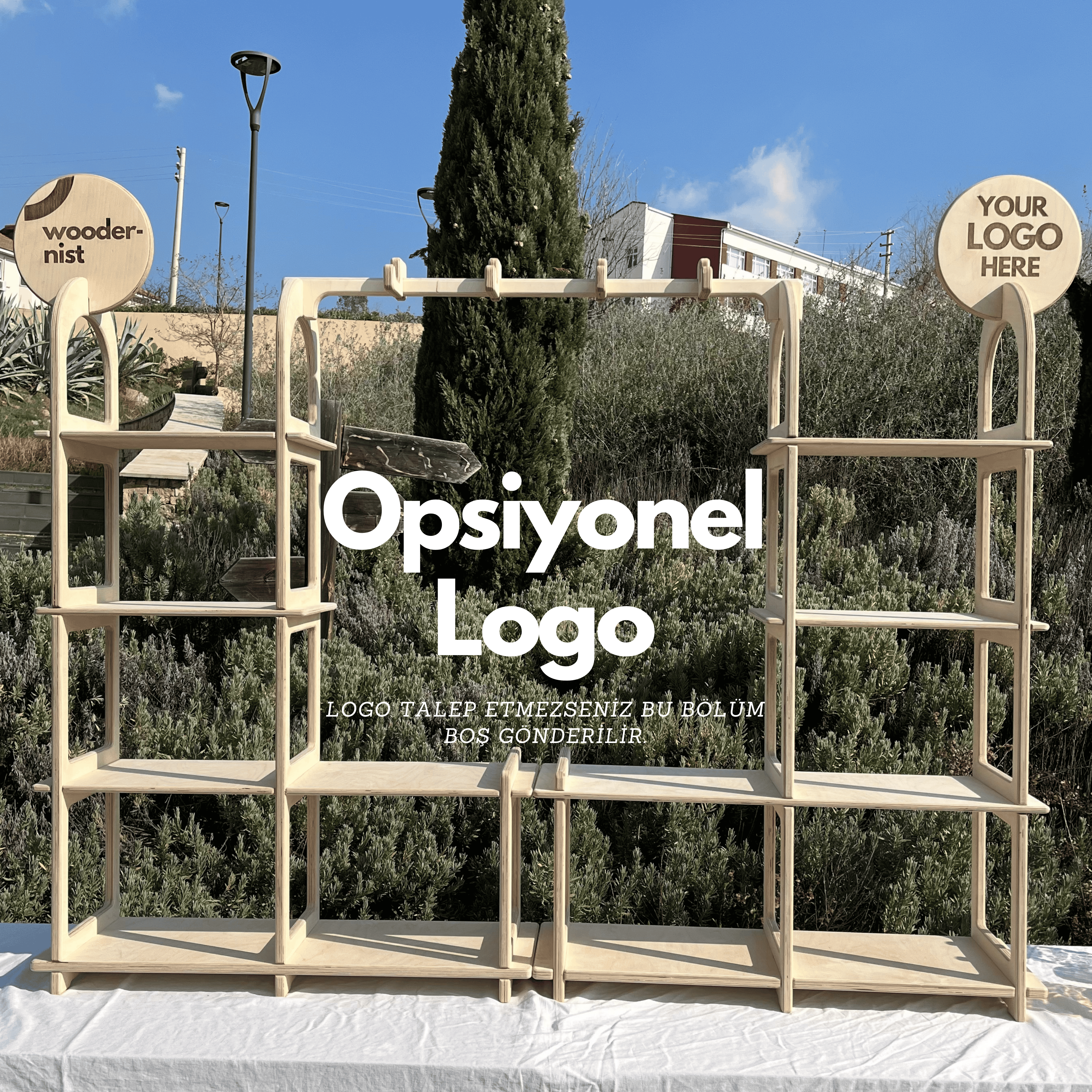 Framely Portatif Ahşap Masaüstü Ürün Teşhir Standı – Pop-Up Market Kasa & Satış Standı