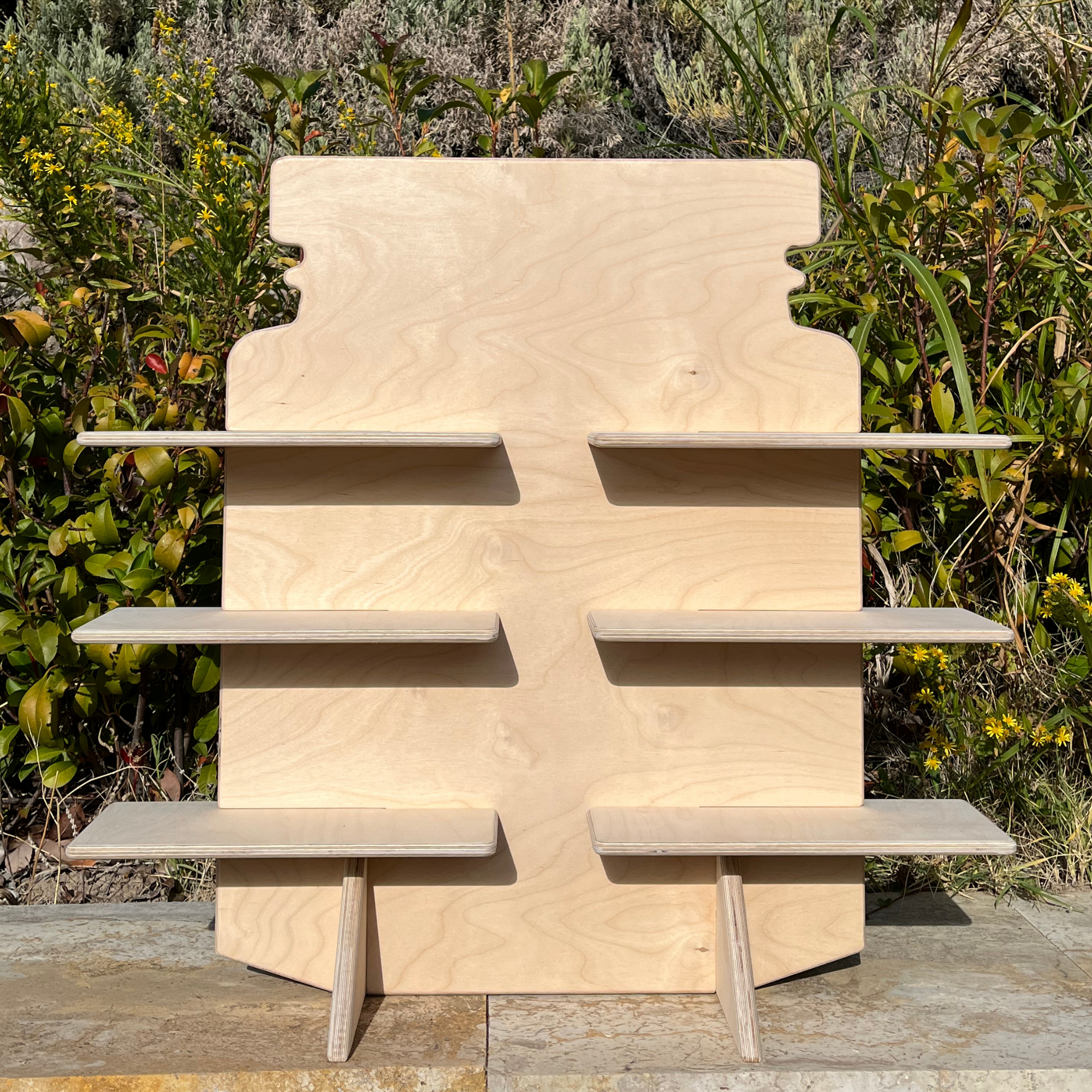 Jar Portatif Ahşap Masaüstü Ürün Teşhir Standı