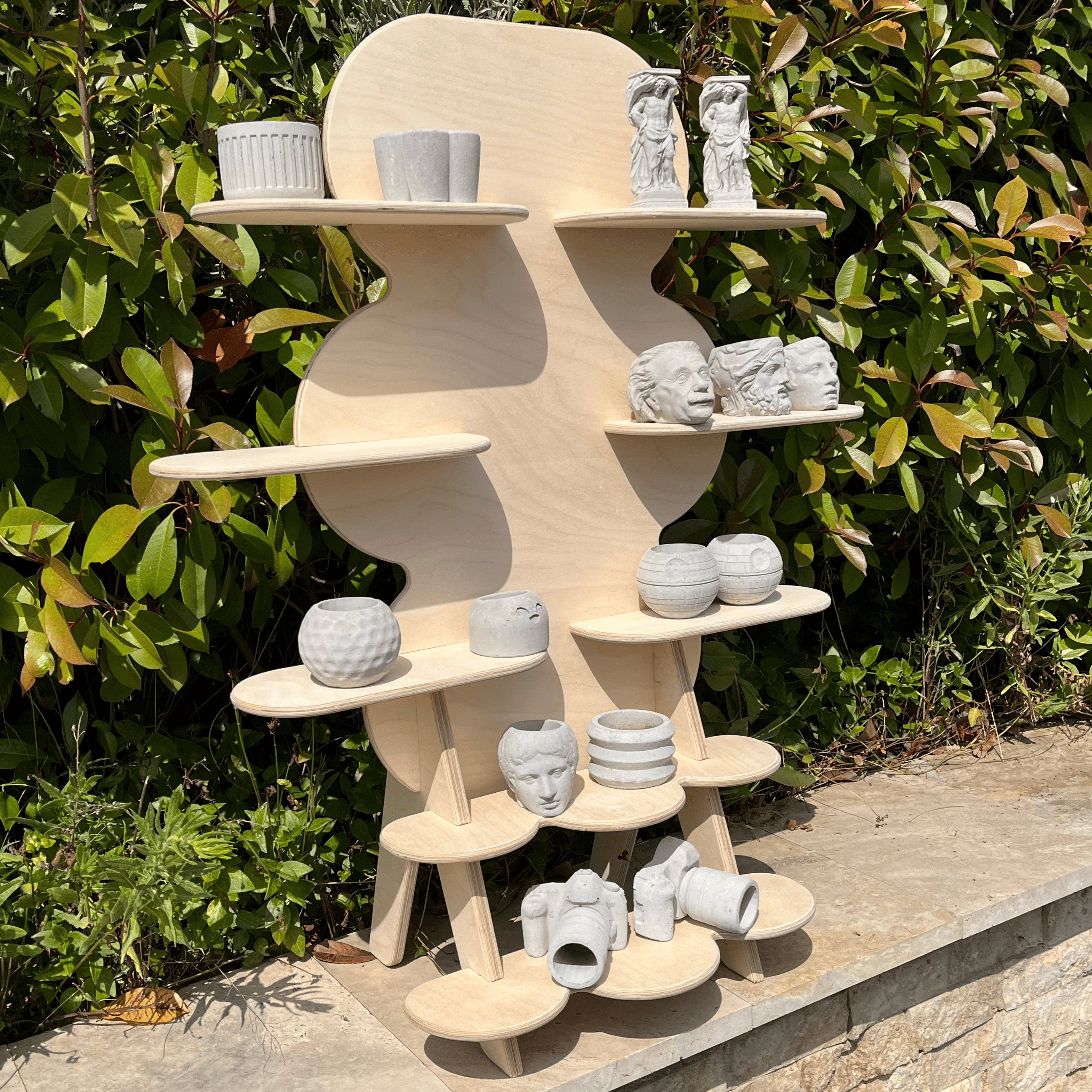 Wibbly Portatif Ahşap Masaüstü Ürün Teşhir Standı