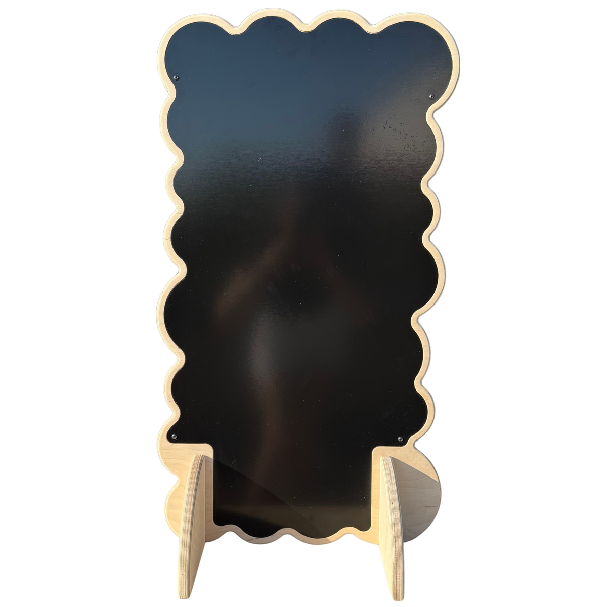Biscuit Ahşap Magnet Sergileme Standı | Siyah Metal Yüzey
