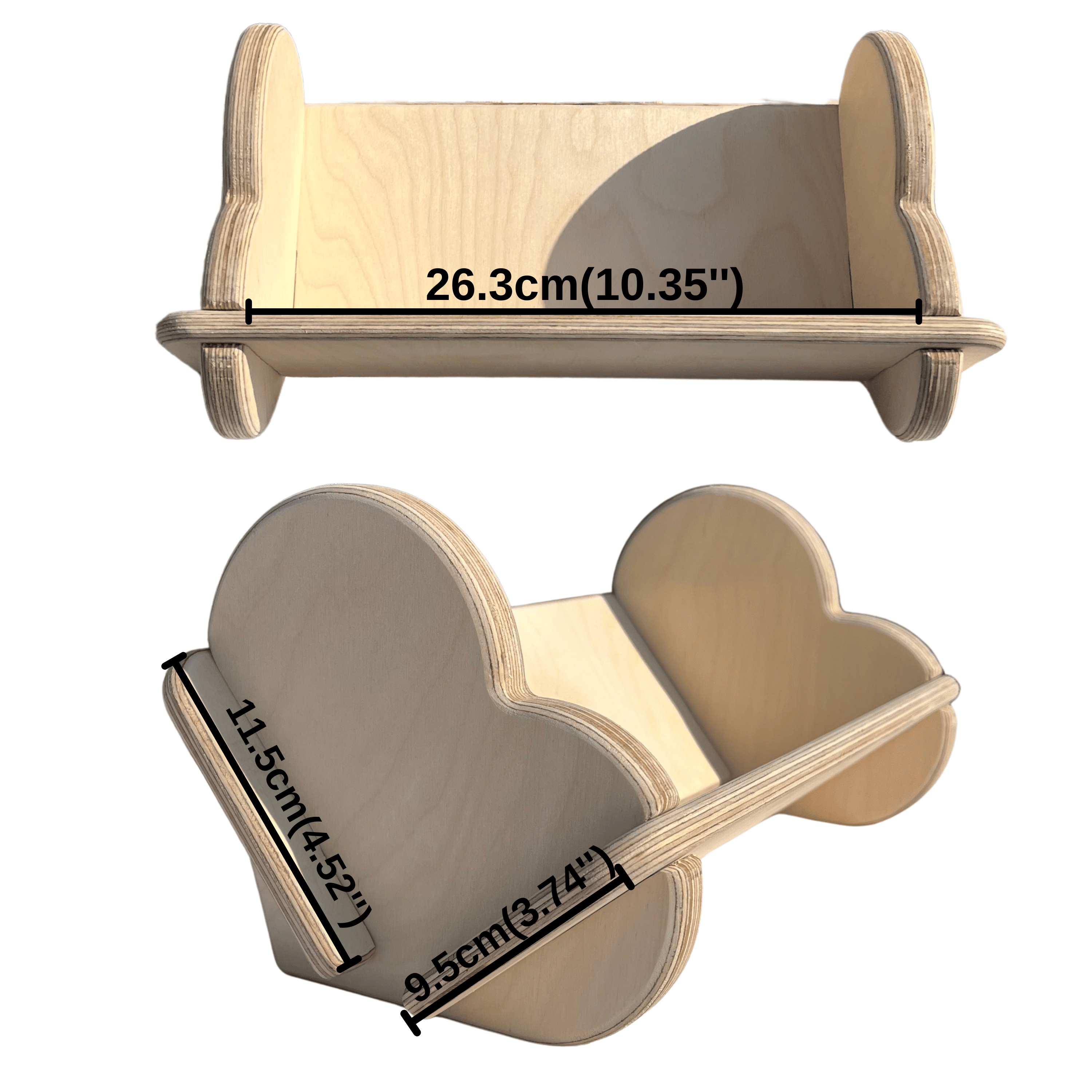 Incliney Portatif Ahşap Masaüstü Ürün Teşhir Standı