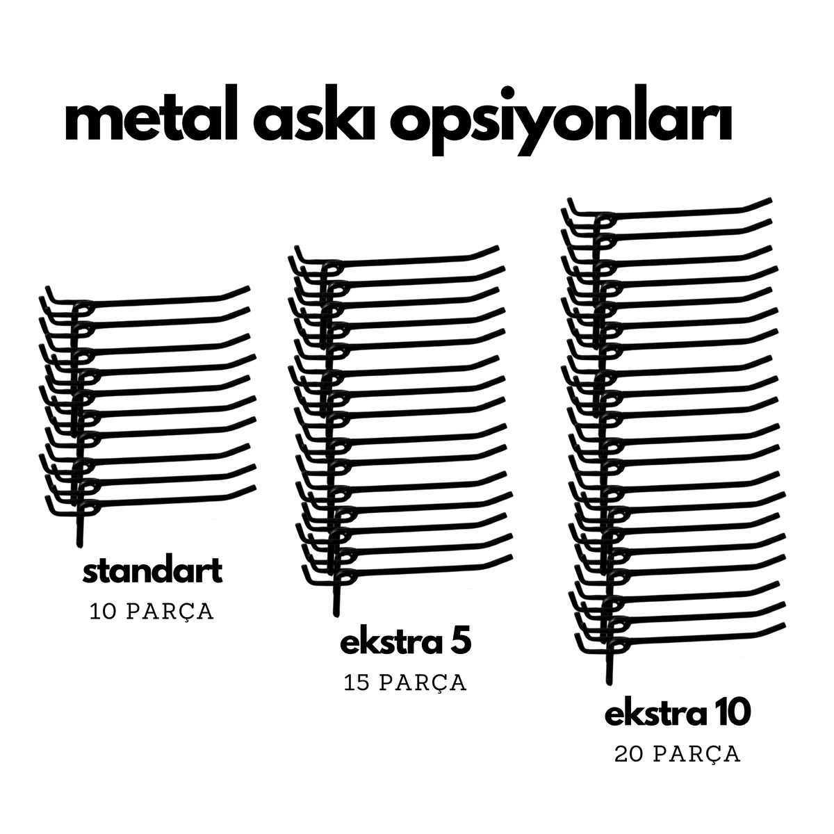Lovely Pegboard Masaüstü Ürün Teşhir Standı + Metal Askılar